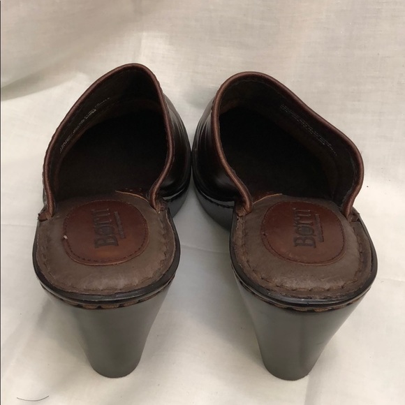 Born brown leather heeled clog - Picture 5 of 6